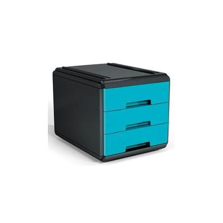 Arda Organizer MyDesk turkusowy 3 szuflady A5 z systemem cichego wysuwania