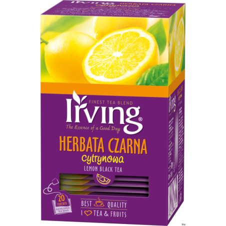 Herbata czarna IRVING cytrynowa 20 torebek