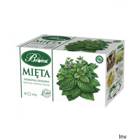 Herbata Biofix Mięta 20 kopert wspomagająca trawienie