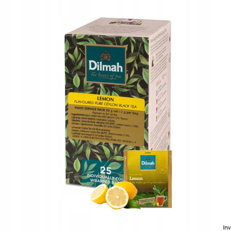 Herbata Dilmah Lemon 25 kopert czarna z cytryną
