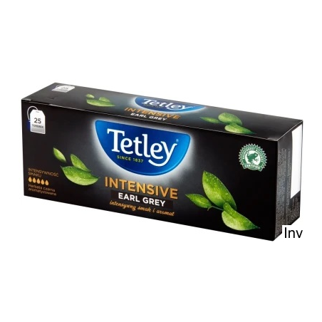 Herbata TETLEY Intensive Earl Grey 25 torebek czarna z olejkiem bergamotowym