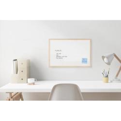 Tablica suchościeralna niemagnetyczna BI-OFFICE, lakierowana, 60x90cm, rama drewniana