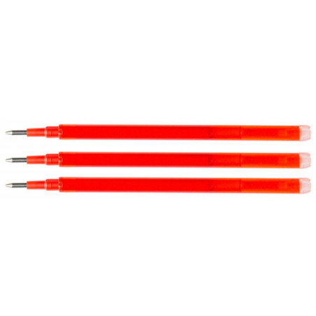Wkład do długopisu wymazywalnego Q-CONNECT, 1,0mm, 3szt., zawieszka, czerwony
