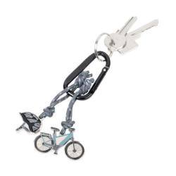 Brelok TROIKA E-Bike, karabińczyk, 2 charmsy, emaliowany metal