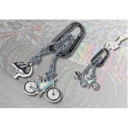 Brelok TROIKA E-Bike, karabińczyk, 2 charmsy, emaliowany metal