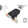 Brelok TROIKA Pocket Click, 3 kółka do kluczy, etui na monety na suwak, czarna skóra