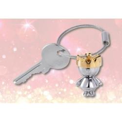 Brelok TROIKA Little King, chromowany metal