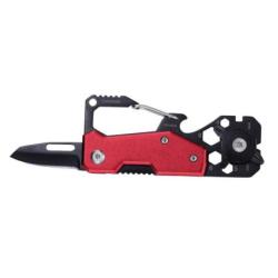 Brelok TROIKA Toolinator, 10 funkcji, stal nierdzewna, czerwony