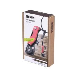 Brelok TROIKA Toolinator, 10 funkcji, stal nierdzewna, czerwony