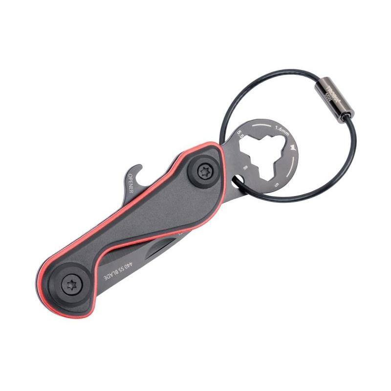 Brelok TROIKA Parcel Cut & Cart, 9 funkcji, czarno-czerwony