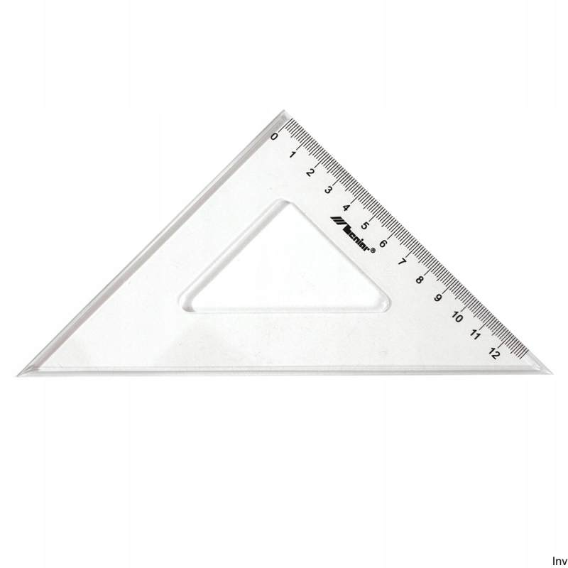 Ekierka równoramienna Donau 45 stopni, mała, 8,5 cm, plastikowa