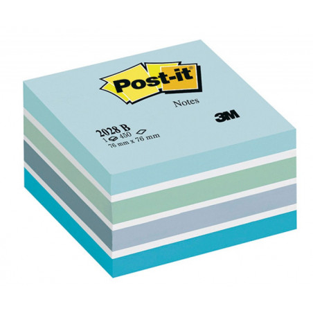 Kostka samoprzylepna POST-IT (2028-B), 76x76mm, 1x450 kart., niebieska