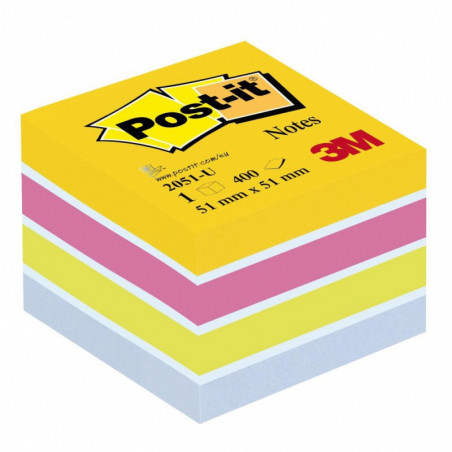 Mini Kostka samoprzylepna POST-IT (2051-U), 51x51mm, 1x400 kart., ultra