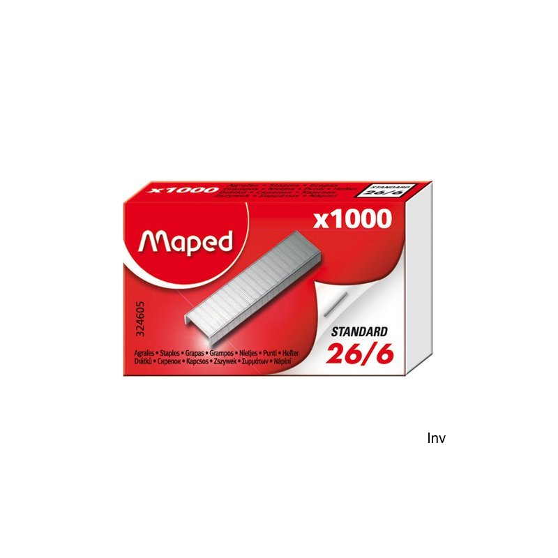 Zszywki Maped 26/6 1000 sztuk galwanizowana stal