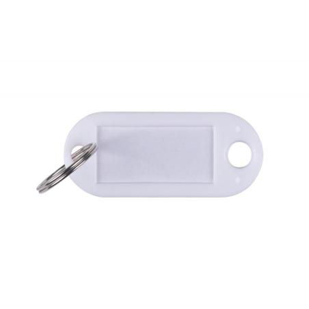 Zawieszki na klucze Q-CONNECT, 50x22mm, 100 szt., białe