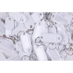 Zawieszki na klucze Q-CONNECT, 50x22mm, 100 szt., białe