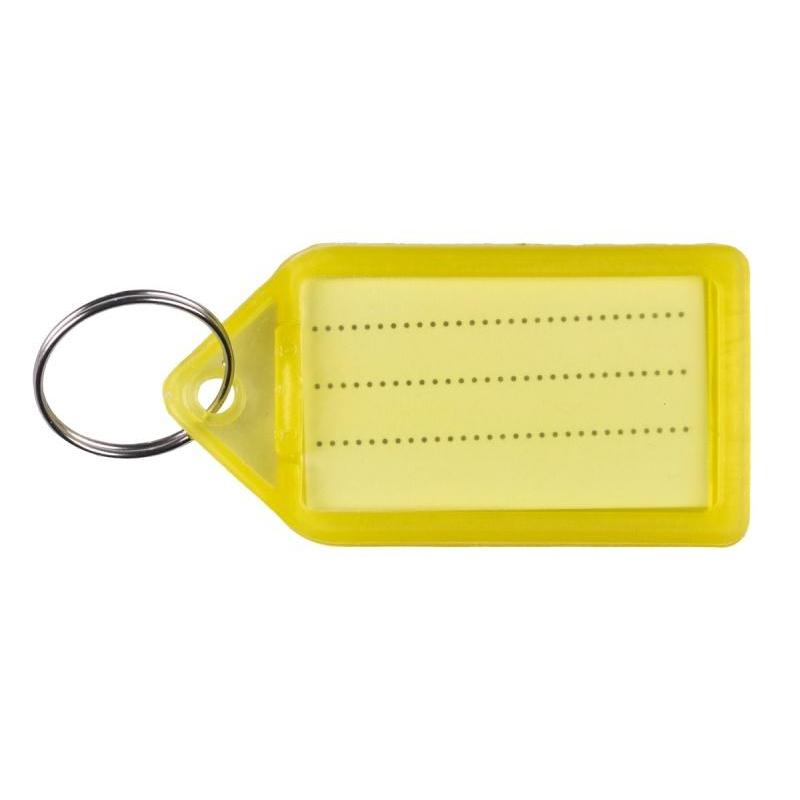 Zawieszki na klucze Q-CONNECT, 55x30mm, 40 szt., żółte