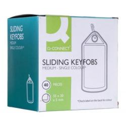 Zawieszki na klucze Q-CONNECT, 55x30mm, 40 szt., zielone