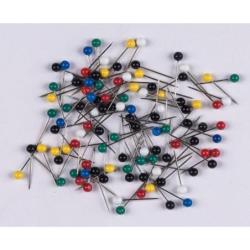 Szpilki Q-CONNECT, 4x20mm, w plastikowym pudełku, 100 szt., mix kolorów