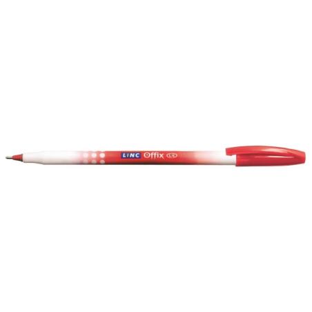 PAKIET Długopis LINC Offix, śr. kulki 1mm, gr. linii 0,33mm, czerwony