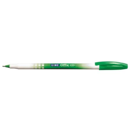 PAKIET Długopis LINC Offix, śr. kulki 1mm, gr. linii 0,33mm, zielony