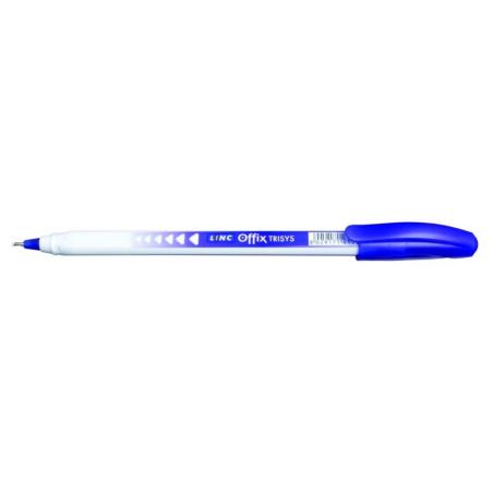 PAKIET Długopis LINC Offix Trisys, śr. kulki 1mm, gr. linii 0,35mm, niebieski