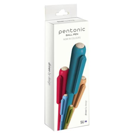 Długopis PENTONIC Colors, śr. kulki 0,7mm, gr. linii 0,3mm, 5 szt., pudełko z zawieszką, niebieski