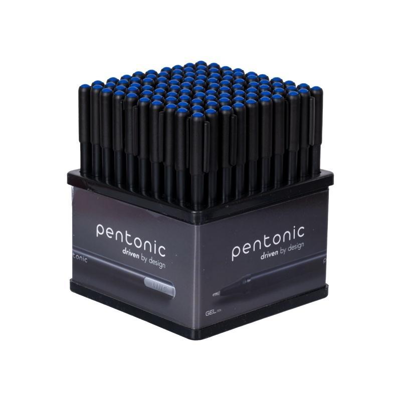 Display długopisów PENTONIC, śr. kulki 0,7mm, gr. linii 0,3mm, 100 szt., niebieski