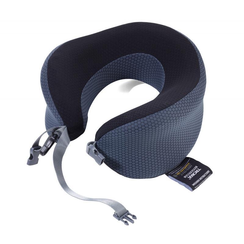 Poduszka TROIKA Business Travel Pillow, w etui, czarno-szary