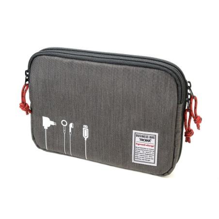 Organizer TROIKA Business Tech Pouch 2, na kable i akcesoria, szary