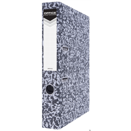 Segregator Office Products A4 55mm szary kartonowy z dźwignią i dociskaczem