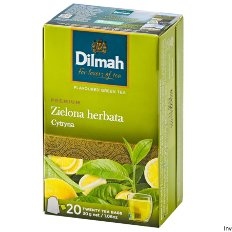 Herbata Dilmah Premium Cytryna 20 torebek zielona