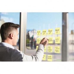 Karteczki ekologiczne POST-IT Z-Notes (C2014Y12-1), 76x76mm, 12x100 kart., żółte + podajnik GRATIS