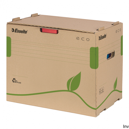 Kontener na segregator Esselte Eco A4 brązowy 80 mm z kartonu z odzysku, certyfikat FSC