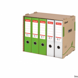 Kontener na segregator Esselte Eco A4 brązowy 80 mm z kartonu z odzysku, certyfikat FSC