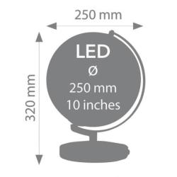 Globus TROIKA Terra Light, śr. 25cm, metalowa podstawa, niebiesko-zielony