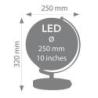 Globus TROIKA Terra Light, śr. 25cm, metalowa podstawa, niebiesko-zielony