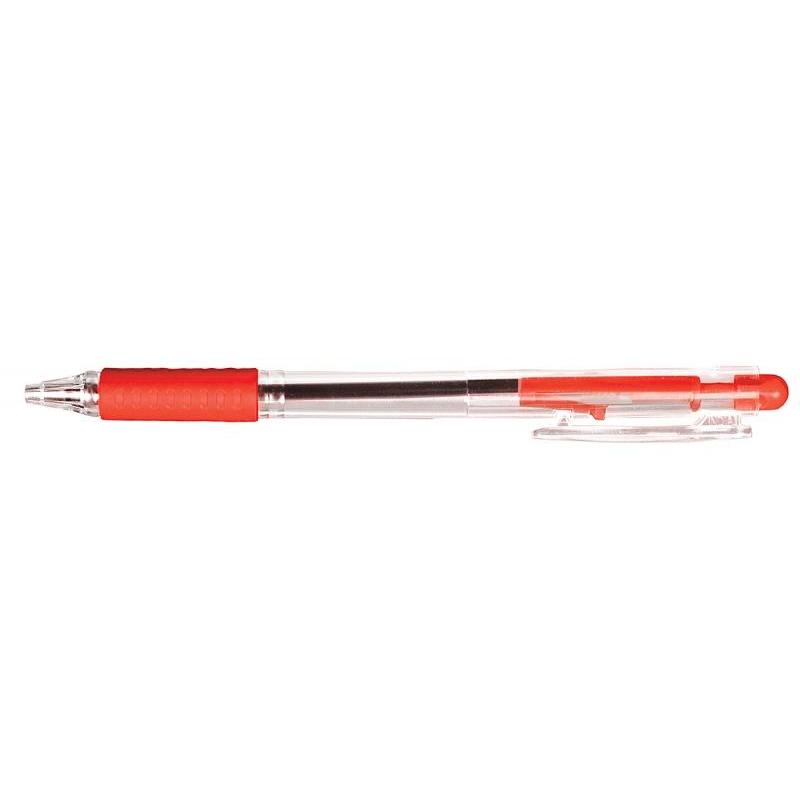 PAKIET Długopis LINC Tip Top Grip, śr. kulki 0,7mm, gr. linii 0,3mm, czerwony