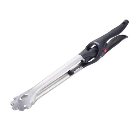 Szczypce do grilla TROIKA BBQ + LIGHT, z latarką LED, czarne