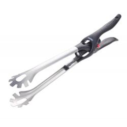 Szczypce do grilla TROIKA BBQ + LIGHT, z latarką LED, czarne