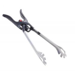 Szczypce do grilla TROIKA BBQ + LIGHT, z latarką LED, czarne