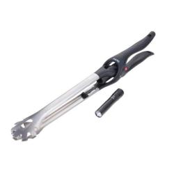 Szczypce do grilla TROIKA BBQ + LIGHT, z latarką LED, czarne