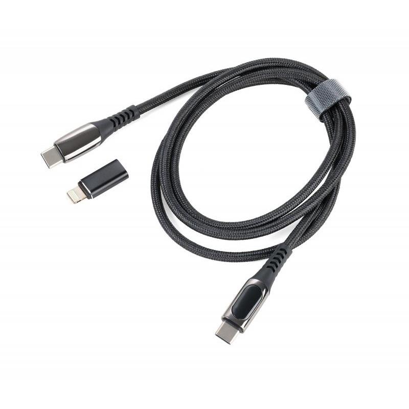 Kabel ładujący TROIKA Speedy, 1m, przejściówka USC-C na lightning, czarny