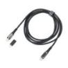 Kabel ładujący TROIKA Speedy XL, 2m, przejściówka USC-C na lightning, czarny