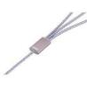 Kabel ładujący TROIKA Dreizack, 1m, 3w1, szary