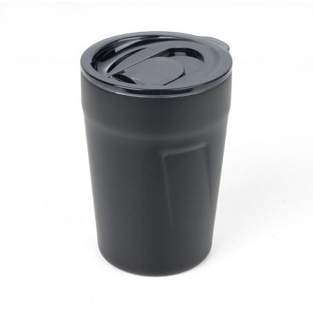 Kubek termiczny TROIKA Cup-uccino, 300ml, stalowy, czarny