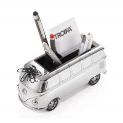 Przybornik na biurko TROIKA Forever T1, VW Camper, chromowany, szary