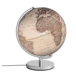 Globus podświetlany TROIKA Stellar Light, śr. 30cm, metalowa podstawa, srebrny