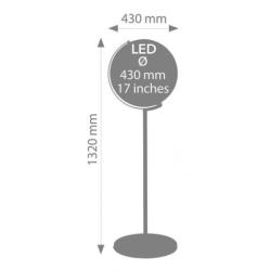 Globus TROIKA Sojus City Light, śr. 43cm, oświetlenie, metalowa podstawa, niebiesko-zielony