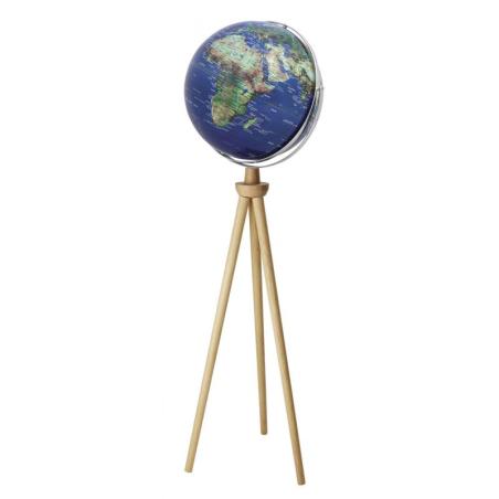 Globus TROIKA Sputnik, na stojaku, śr. 43cm, wys. 1,40m, niebiesko-zielony